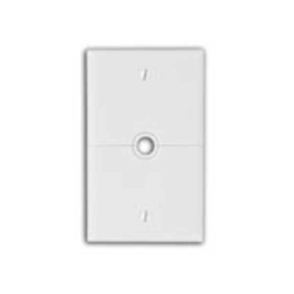 Leviton 1-Port Split Wallplate, .406" Round Hole, White N751-W